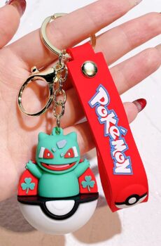 Pokemon Rubberen Sleutelhanger Pokeball Bulbasaur Rond