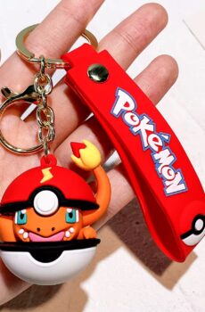Pokemon Rubberen Sleutelhanger Pokeball Charmander Inside