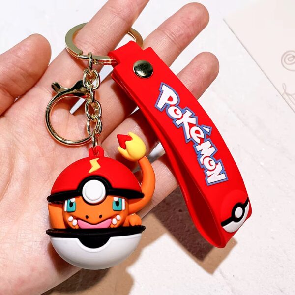 Pokemon Rubberen Sleutelhanger Pokeball Charmander Inside