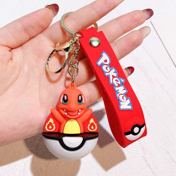Pokemon Rubberen Sleutelhanger Pokeball Charmander Rond