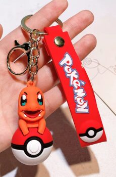 Pokemon Rubberen Sleutelhanger Pokeball Charmander Top