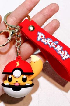 Pokemon Rubberen Sleutelhanger Pokeball Eevee Inside