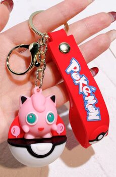 Pokemon Rubberen Sleutelhanger Pokeball Jigglypuff Rond