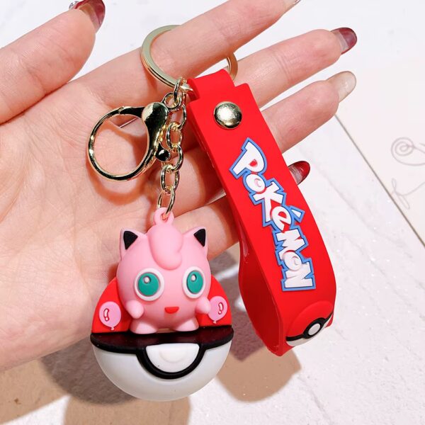 Pokemon Rubberen Sleutelhanger Pokeball Jigglypuff Rond