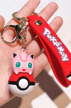 Pokemon Rubberen Sleutelhanger Pokeball Jigglypuff Top