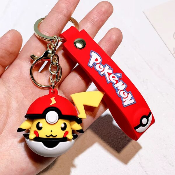 Pokemon Rubberen Sleutelhanger Pokeball Pikachu Inside