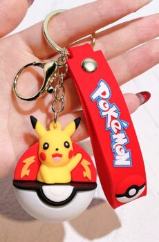 Pokemon Rubberen Sleutelhanger Pokeball Pikachu Rond