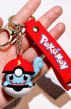 Pokemon Rubberen Sleutelhanger Pokeball Squirtle Inside