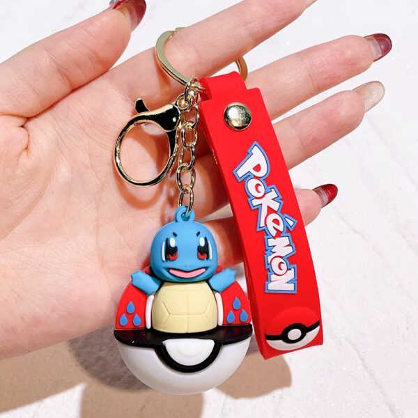 Pokemon Rubberen Sleutelhanger Pokeball Squirtle Rond