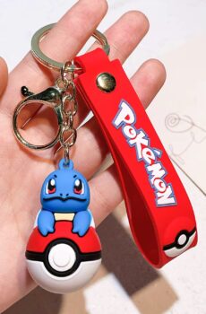 Pokemon Rubberen Sleutelhanger Pokeball Squirtle Top